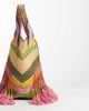 Never Fully Dressed Never Fully Dressed fully beaded grab bag in abstract multi print-pink - 4