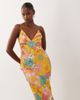 Never Fully Dressed Never Fully Dressed Imogen satin cami biase maxi dress in orange floral print-Multi - 3