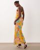 Never Fully Dressed Never Fully Dressed Imogen satin cami biase maxi dress in orange floral print-Multi - 4