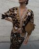 Never Fully Dressed Never Fully Dressed knit button down cardigan in leopard print-MULTI - 2