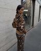 Never Fully Dressed Never Fully Dressed knit button down cardigan in leopard print-MULTI - 3