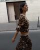 Never Fully Dressed Never Fully Dressed knit button down cardigan in leopard print-MULTI - 4