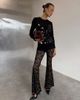 Never Fully Dressed Never Fully Dressed lace in built shorts flare pants in black - 3