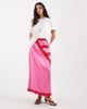 Never Fully Dressed Never Fully Dressed lace trim satin maxi skirt in pink and red - part of a set - 2