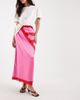 Never Fully Dressed Never Fully Dressed lace trim satin maxi skirt in pink and red - part of a set - 4