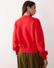 Never Fully Dressed Never Fully Dressed long sleeve button down knit embroidered cardigan in red - 2