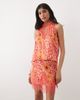 Never Fully Dressed Never Fully Dressed Maeva bias cut lace trim satin mini skirt in red print - part of a set - 2