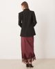 Never Fully Dressed Never Fully Dressed Maeva midaxi skirt in wine with lace trim-Red - 4