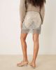 Never Fully Dressed Never Fully Dressed Maeva mini skirt in silver sequins with lace trim - 4