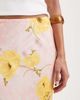 Never Fully Dressed Never Fully Dressed Maeva satin maxi skirt with lace trim hem in pink spot floral-Yellow - 2