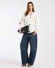 Never Fully Dressed Never Fully Dressed Martha knit embroidered longline button down cardigan in cream-White - 2