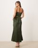 Never Fully Dressed Never Fully Dressed Mimi satin slip midaxi dress in green - 4