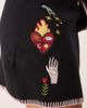 Never Fully Dressed Never Fully Dressed night garden embroidered mini skirt in black - part of a set - 3