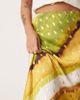 Never Fully Dressed Never Fully Dressed Petite Dorris satin gold fleck maxi skirt in green print-Multi - 2