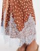 Never Fully Dressed Never Fully Dressed Petite Maeva satin maxi skirt with lace-trim hem in brown fawn print - 4
