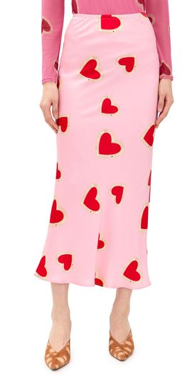 Never Fully Dressed Never Fully Dressed Pink Hearts Dorris Skirt Pink