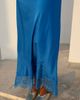Never Fully Dressed Never Fully Dressed satin high rise lace hem maxi skirt in blue - part of a set - 2