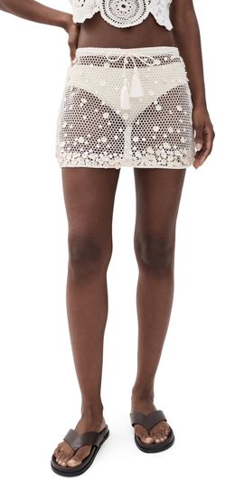 Never Fully Dressed Never Fully Dressed Shell Embellished Coverup Skirt Shell Crochet