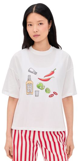 Never Fully Dressed Never Fully Dressed Spicy Margarita Ingredients T-Shirt White