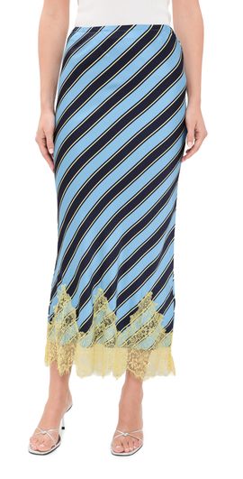Never Fully Dressed Never Fully Dressed Stripe Maeva Skirt Blue
