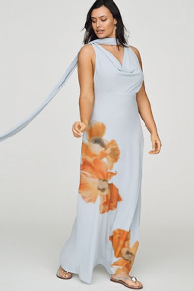 Never Fully Dressed Sophie Plus Scarf Midi Dress