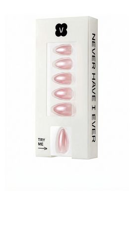 Never Have I Ever Never Have I Ever Barely Pink Press-On Nails
