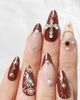 Never Have I Ever Never Have I Ever Burgundy Cherub Press-On Nails - 2