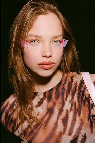 Never Have I Ever Never Have I Ever Face Adornments Rhinestone Gem Set in Silver at Urban Outfitters