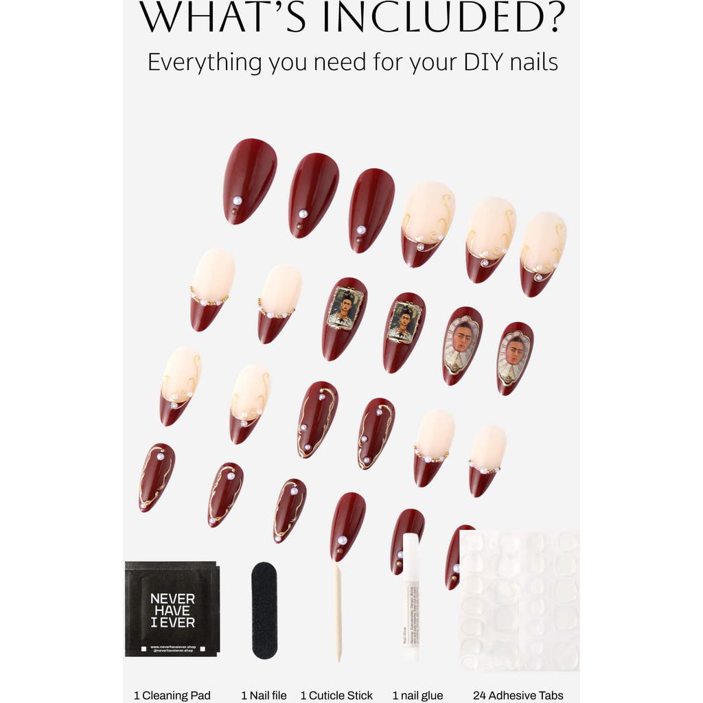 Never Have I Ever Never Have I Ever Frida Kahlo Almond Press On Nails