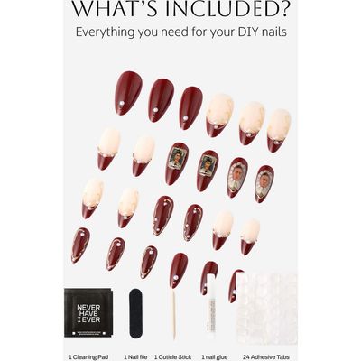 Never Have I Ever Never Have I Ever Frida Kahlo Almond Press On Nails