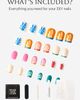 Never Have I Ever Never Have I Ever Henri Matisse Square Snow Flowers Square Press on Nails - 4