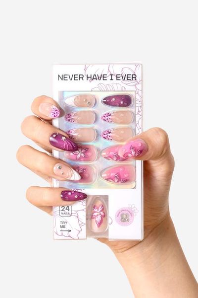 Never Have I Ever Never Have I Ever Island Girl Almond Press On Nails