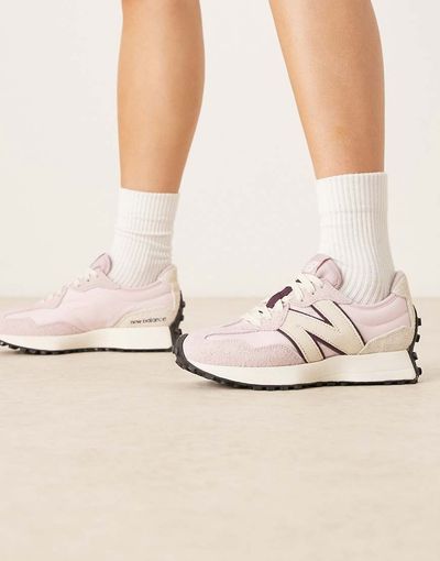 New Balance New Balance 327 sneakers in light pink with cream detail
