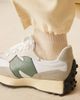 New Balance New Balance 327 sneakers in white with light and dark green details - 4