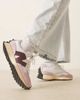 New Balance New Balance 327 sneakers in white with pink and burgundy details - 3