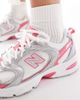 New Balance New Balance 530 sneakers in white and silver with pink detailing - 3