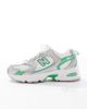 New Balance New Balance 530 sneakers in white, silver and green detail - 2