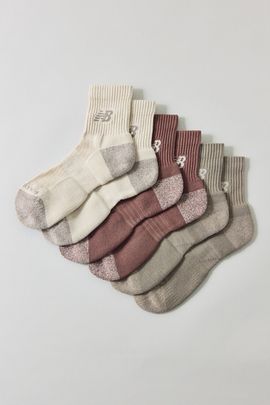 New Balance New Balance Active Quarter Socks 3-Pack in Linen/Earth Shadow/Arid, Men's at Urban Outfitters