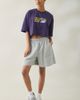 New Balance New Balance Chest Logo Graphic Cropped Tee in Dark Blue, Women's at Urban Outfitters - 1