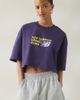New Balance New Balance Chest Logo Graphic Cropped Tee in Dark Blue, Women's at Urban Outfitters - 4