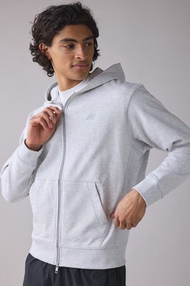 New Balance New Balance French Terry Full Zip Hoodie Sweatshirt in Athletic Heather, Men's at Urban Outfitters