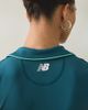 New Balance New Balance Tournament Cropped Short Sleeve Polo Top in Dark Green, Women's at Urban Outfitters - 5