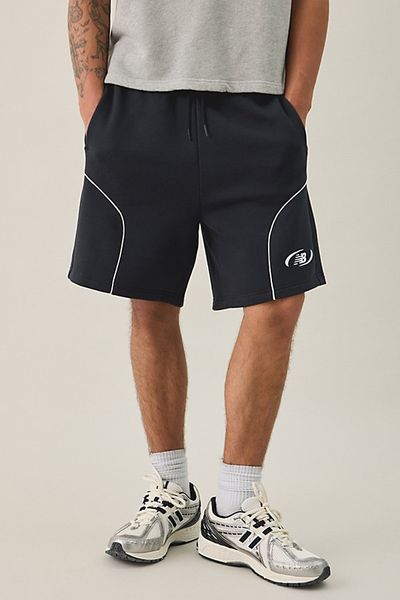 New Balance New Balance Trackside Fleece Shorts in Black, Men's at Urban Outfitters