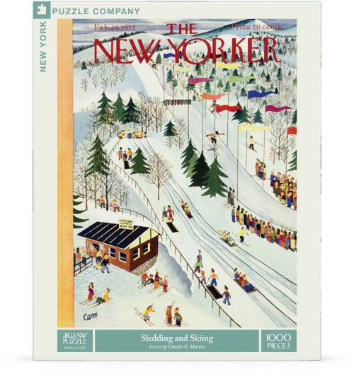 NEW YORK PUZZLE COMPANY NEW YORK PUZZLE COMPANY Sledding and Skiing 1000 Piece Puzzle 