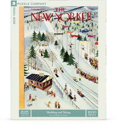 NEW YORK PUZZLE COMPANY NEW YORK PUZZLE COMPANY Sledding and Skiing 1000 Piece Puzzle 