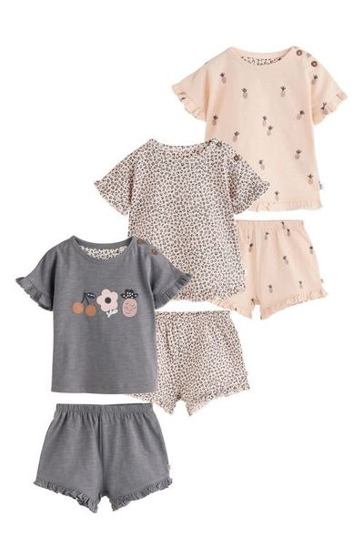 NEXT NEXT 6-Pack Assorted Frill T-Shirts & Shorts Set