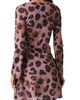 NEXT NEXT Animal Long Sleeve Mesh Minidress - 2