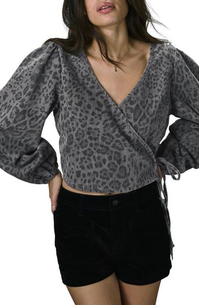 NEXT NEXT Animal Print Wrap Shirt