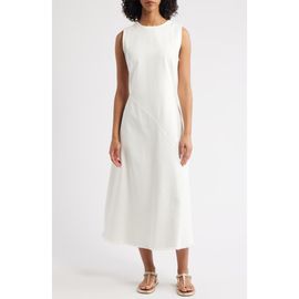 NEXT NEXT Asymmetricc Seam Cotton Blend Denim Maxi Dress