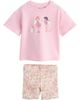 NEXT NEXT Ballerina Appliqué T-Shirt & Floral Shorts Set - 1